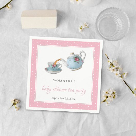 Elegant Teacups Baby shower Tea Party Servet