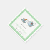 Elegant Teacups Baby shower Tea Party Servet (Hoek)