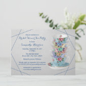 Elegant Teacups Vrijgezellenfeest Kaart (Staand voorkant)