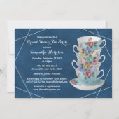 Elegant Teacups Vrijgezellenfeest Tea Party Kaart (Voorkant)