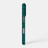 Elegant Teal and Black Tartan Plaid Pattern iPhone Hoesje (Rechterkant)