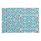 Elegant Teal and Magenta Foliage Pattern Kussensloop (Voorkant-Rechts)