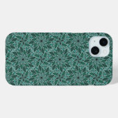 Elegant Teal Bloempatroon met Leaf Mandala Case-Mate iPhone Case (Achterkant (horizontaal))