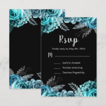 Elegant Teal Blue and Silver Flowers Sweet Sixteen