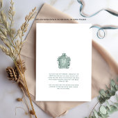 Elegant Teal Blue Watercolor Wedding Monogram Kaart