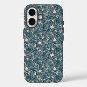 Elegant Teal Botanical Swirl Seamless Pattern Case-Mate iPhone Case (Achterkant)