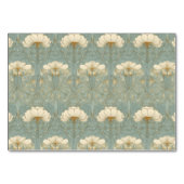 Elegant Teal Floral Border Kaart (Achterkant)