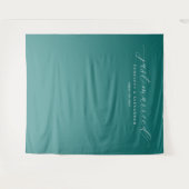 Elegant Teal Just Married Wandkleed (Voorkant (horizontaal))