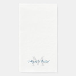 Elegant Teal Monogram Servet