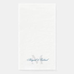 Elegant Teal Monogram Servet