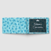 Elegant Teal Rose Floral Quinceanera Silver  Gastenboek (Volledig)