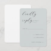 Elegant Teal RSVP Card Kaartje (Voorkant / Achterkant)