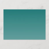 Elegant Teal Typographic Informatiekaartje (Achterkant)