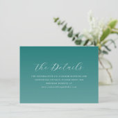 Elegant Teal Typographic Informatiekaartje (Staand voorkant)