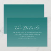 Elegant Teal Typographic Informatiekaartje (Voorkant / Achterkant)