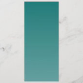 Elegant Teal Wedding Menu (Achterkant)