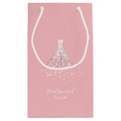 Elegant Team Bride Diamond Dress Pink Klein Cadeauzakje (Achterkant)