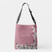 Elegant Team Bride Flowers op Roos Gold Crossbody Tas (Achterkant)