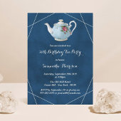 Elegant Teapot Birthday Tea Party Kaart