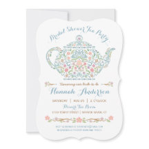 Elegant Teapot Bridal Shower Invitation