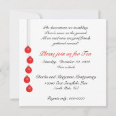 Elegant Teapot kerst Tea Party Uitnodiging (Achterkant)