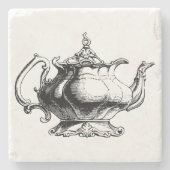 Elegant  Teapot Stenen Onderzetter (Voorkant)