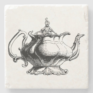 Elegant  Teapot Stenen Onderzetter