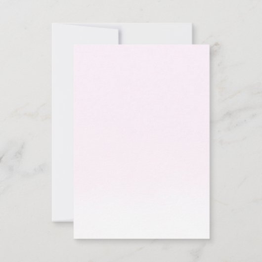 Elegant teder roze bruid-to-be Vrijgezellenfeest Bedankkaart (Achterkant)