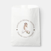 Elegant teder roze bruid-to-be Vrijgezellenfeest Bedankzakje (Voorkant)