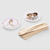 Elegant teder roze bruid-to-be Vrijgezellenfeest Handwaaier (Niet-gemonteerd)