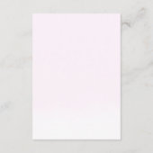 Elegant Teder Roze Bruidsborrel Recept  Informatiekaartje (Achterkant)