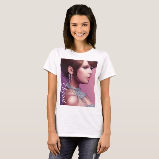 Elegant teen prinses t-shirt (Voorkant volledig)