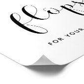 Elegant Teenslippers trouwbord Poster (Hoek)