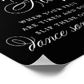 Elegant Teenslippers White Calligraphy | Voorteken Poster (Hoek)