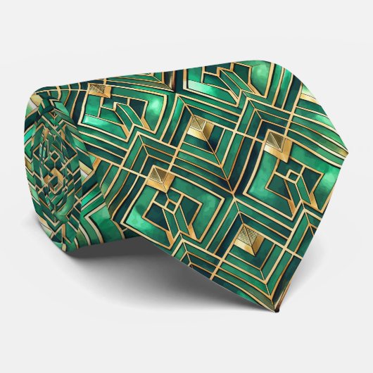 Elegant tegel Art Deco patroon Stropdas (Opgerold)