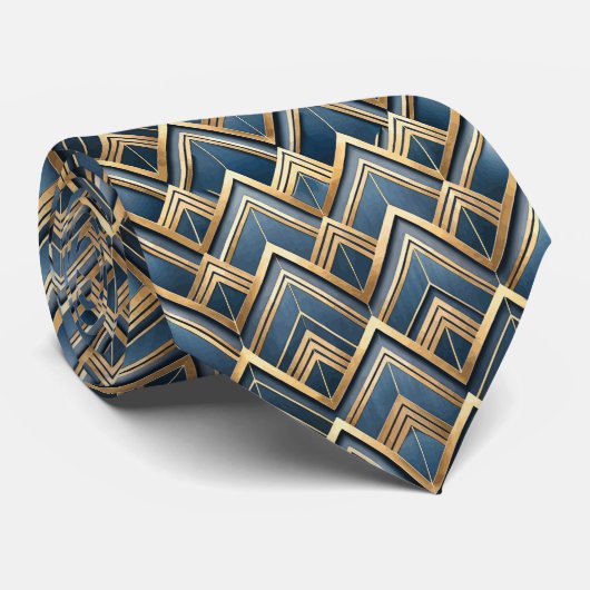Elegant tegel Art Deco patroon Stropdas (Opgerold)