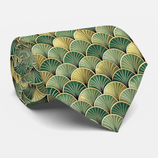 Elegant tegel Art Deco patroon Stropdas (Opgerold)