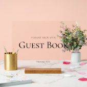 Elegant TEKEN ONS GASTENBOEK Trouwbord Zwart Acryl Bord (Huwelijk)