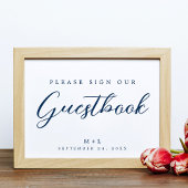 Elegant teken onze gastenboek bruiloft signage poster