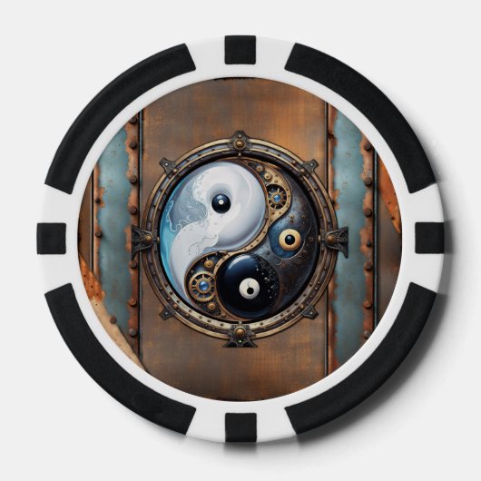 Elegant teken van yin yang poker chips (Voorkant)