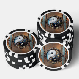 Elegant teken van yin yang poker chips