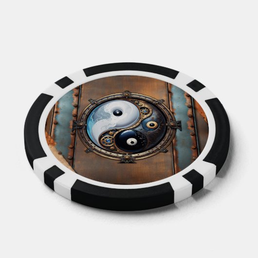 Elegant teken van yin yang poker chips (Enkel)