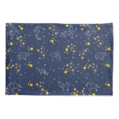 Elegant tekendieren blauw hemelpatroon kinder kussensloop (Achterkant)