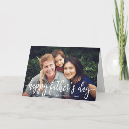 Elegant tekst foto Vaderdag Wenskaart Kaart