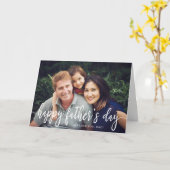 Elegant tekst foto Vaderdag Wenskaart Kaart (Gele Bloem)