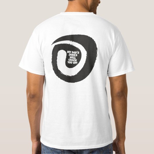 Elegant tekst Mijn vaders okes zullen je oppakken T-shirt (Achterkant)