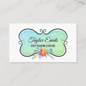 Elegant tekstbanner en botanisch visitekaartje (Voorkant)