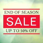 Elegant tekstuiteinde van abonnement verkoopbord raamsticker (Vel 3)