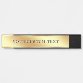 Elegant Template Custom Text Gold Office School Deurbordje (Voorkant)
