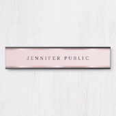 Elegant Template Luxury Rose Gold Glamour Custom Deurbordje (Voorkant)